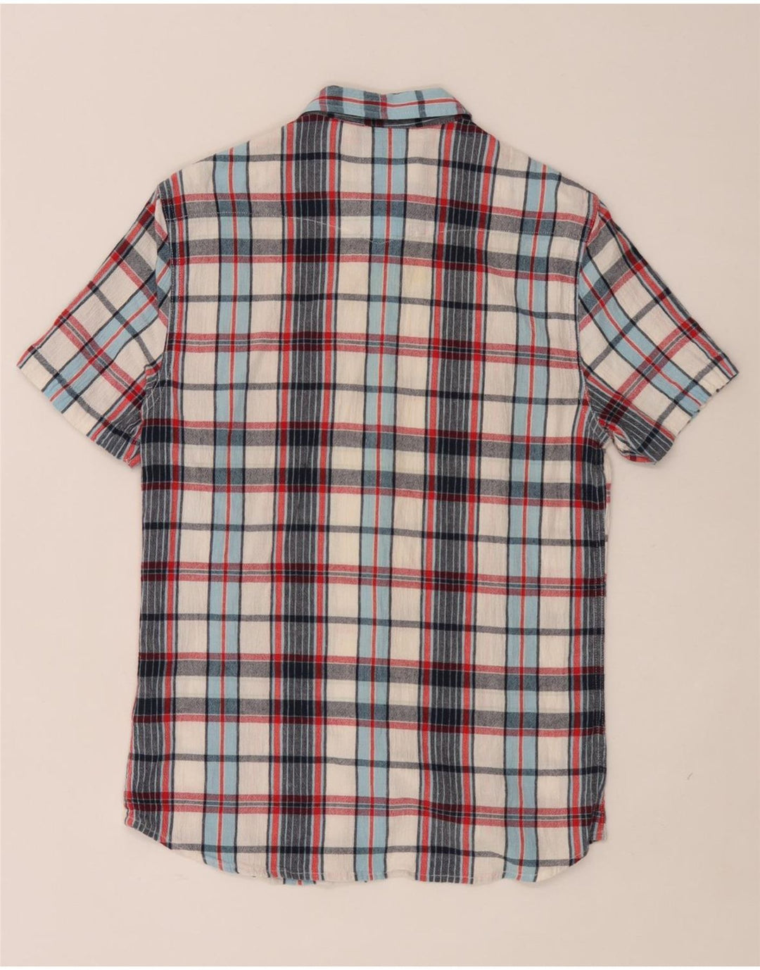Camicia da uomo in flanella a maniche corte Lee, cotone a quadri multicolore grande