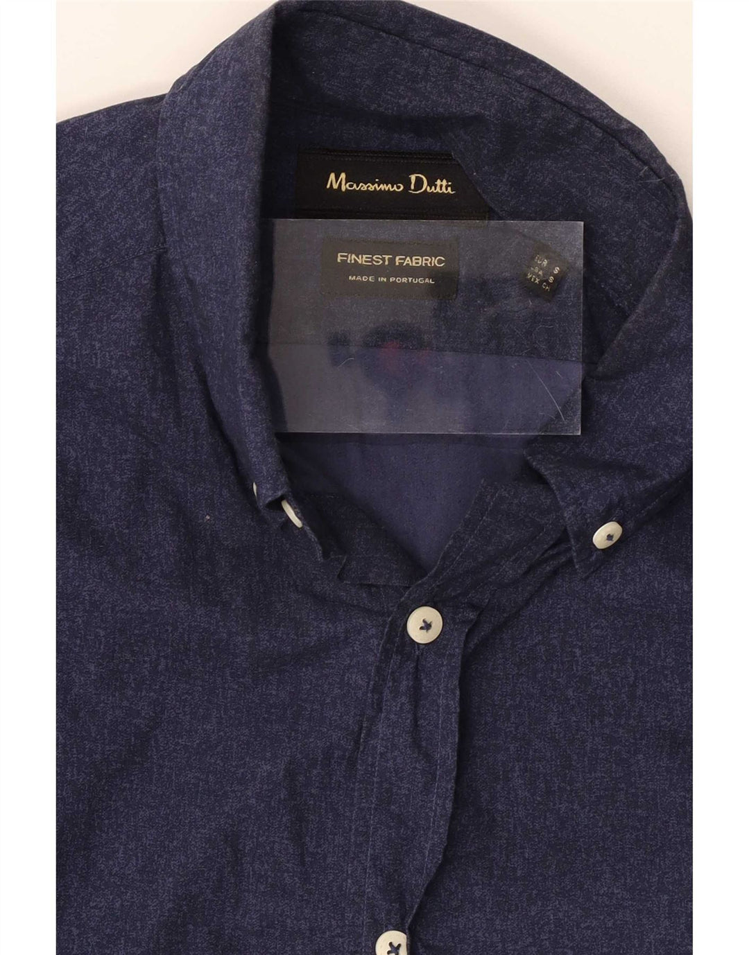 Camicia da uomo Massimo Dutti piccola blu navy