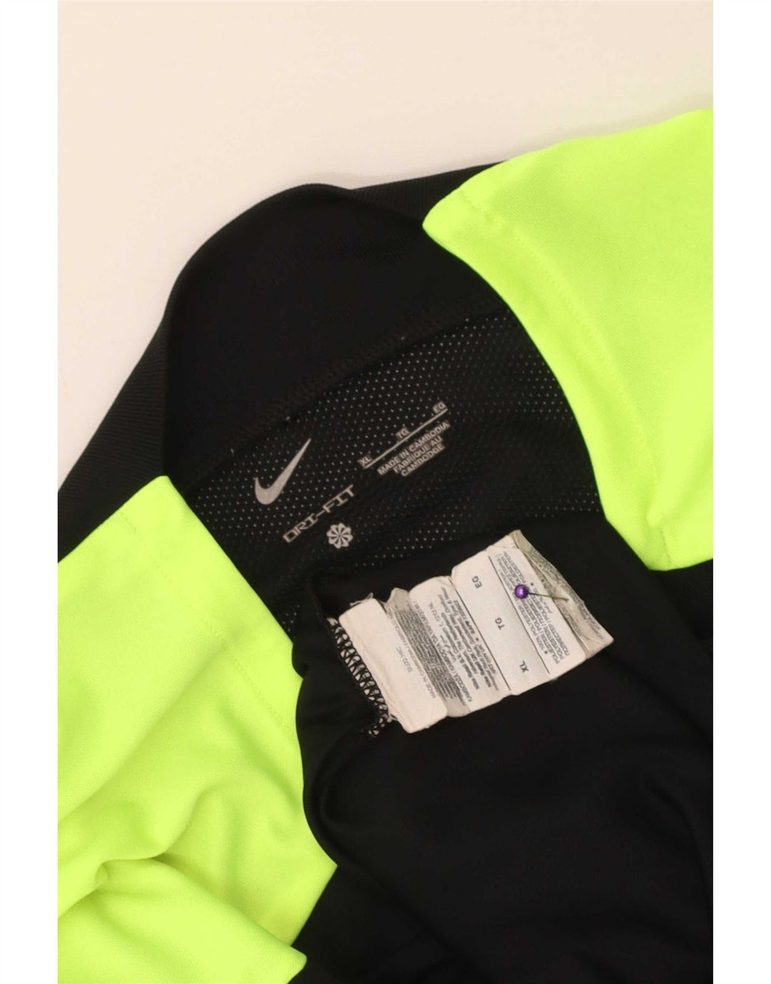 T-shirt Nike da uomo Dri Fit Top XL poliestere color block nero