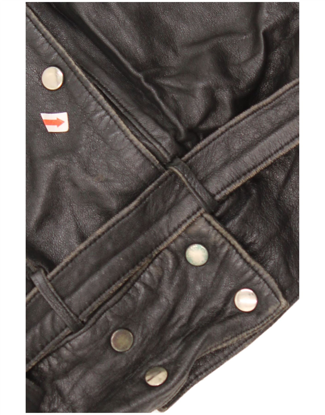 Giacca in pelle oversize da donna VINTAGE EU 42 Large in pelle nera