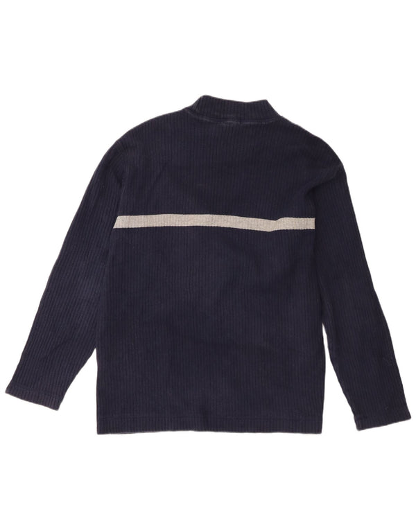Nautica Top da uomo a maniche lunghe in cotone color block medio blu navy
