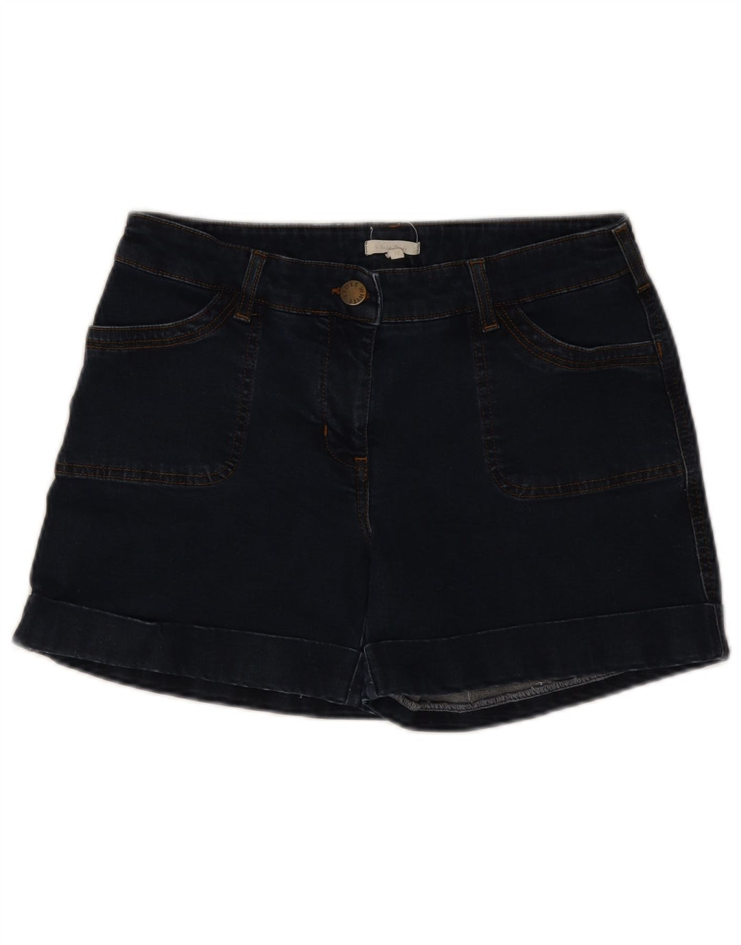 Pantaloncini di jeans da donna White Stuff UK 12 medi W30 cotone blu navy