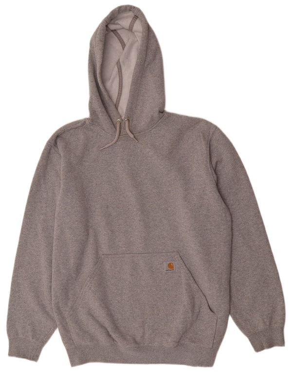 Maglione con cappuccio vestibilità ampia da uomo Carhartt in cotone grigio medio