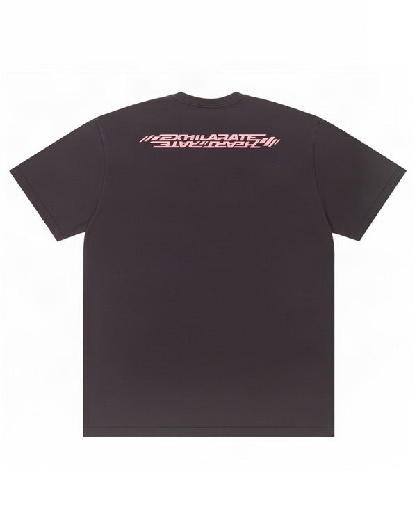 T-shirt grafica da uomo Adidas Top in cotone blu navy medio