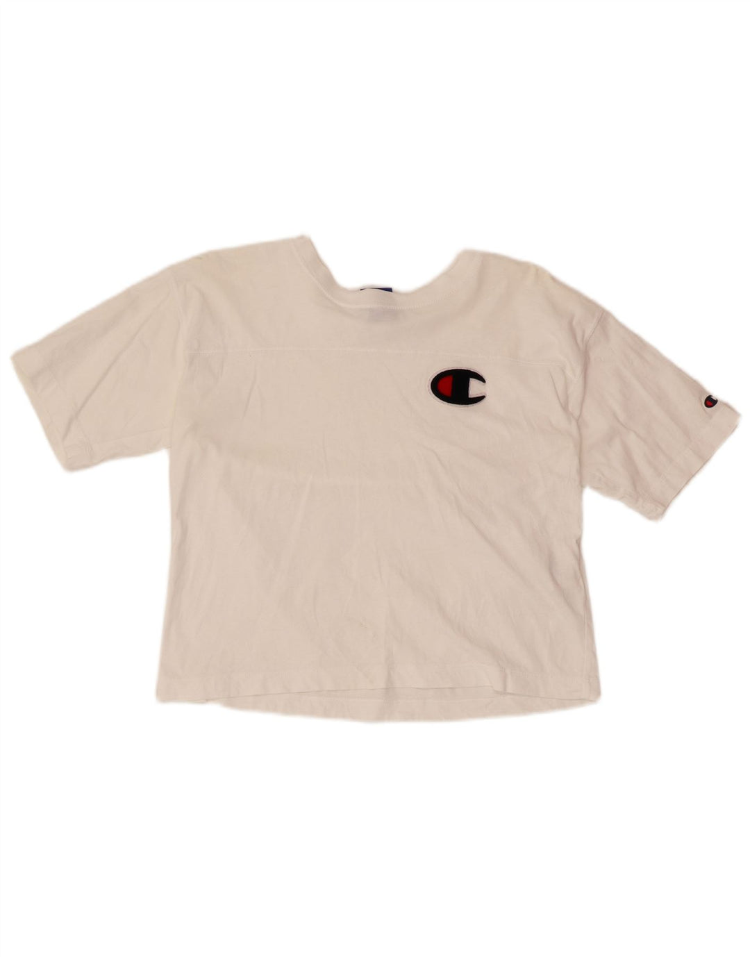 T-shirt corta da donna CHAMPION UK 10 piccola in cotone bianco