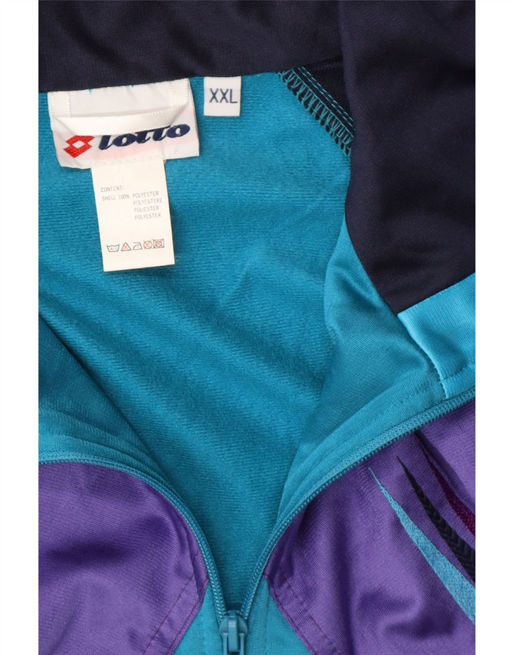 Giacca da tuta da uomo Lotto 2XL Blu in poliestere color block