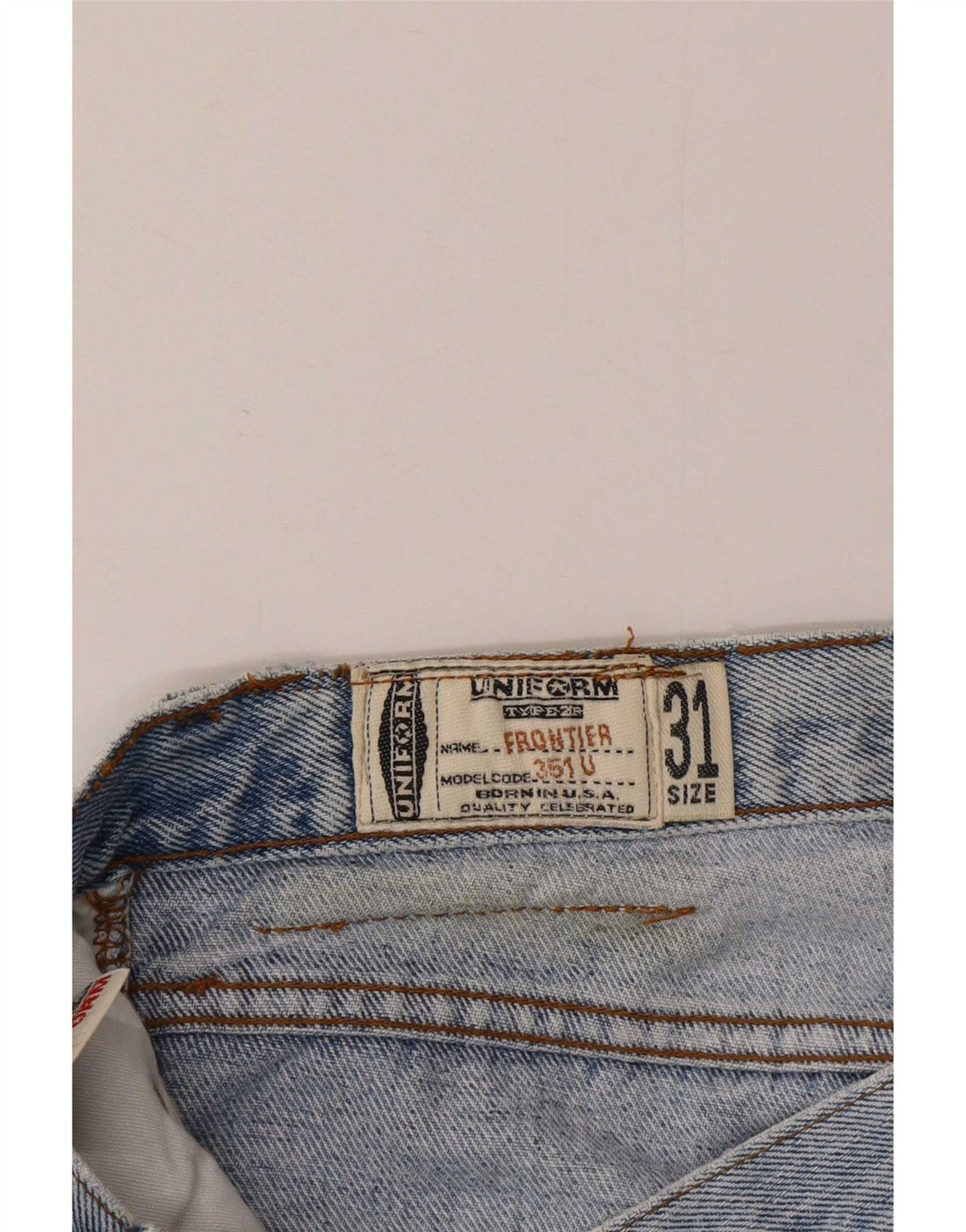 Jeans dritti da uomo uniformi W31 L30 cotone blu