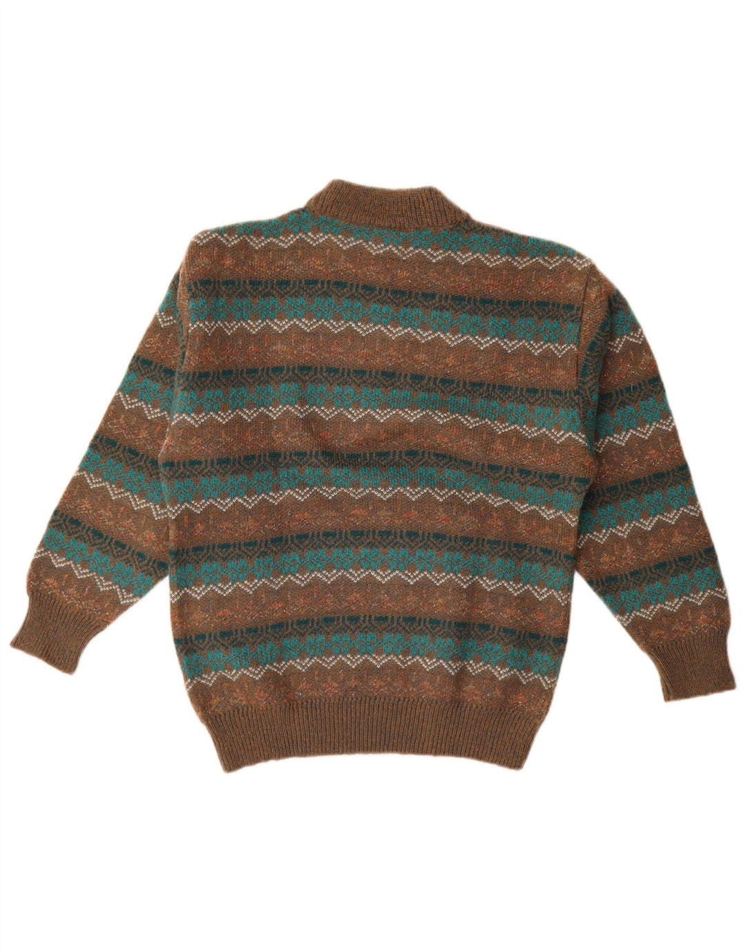 Maglificio Maglione Donna Collo Alto IT 44 Marrone Medio Geometrico