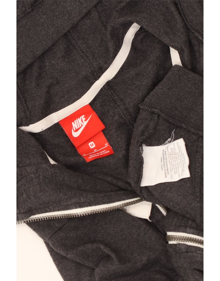 Felpa con cappuccio e zip da donna Nike UK 12 Poliestere grigio medio