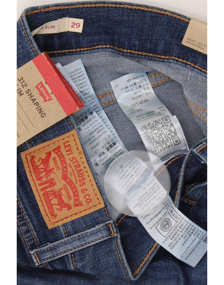 Levi's Donna 312 Shaping Slim Jeans W29 L32 Cotone Blu