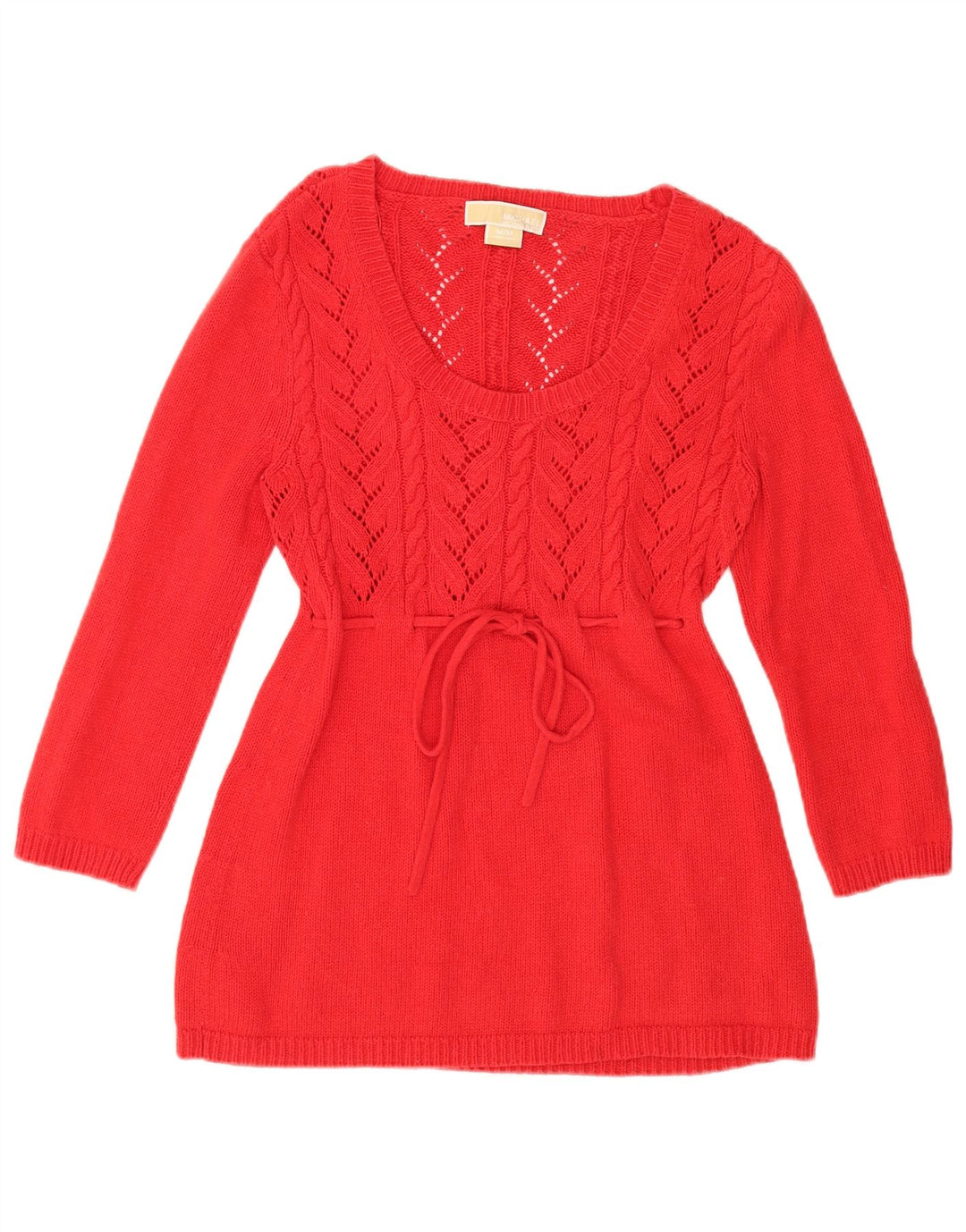 MICHAEL KORS Maglione da donna con scollo a barca con maniche a 3/4 UK 12 Rosso medio