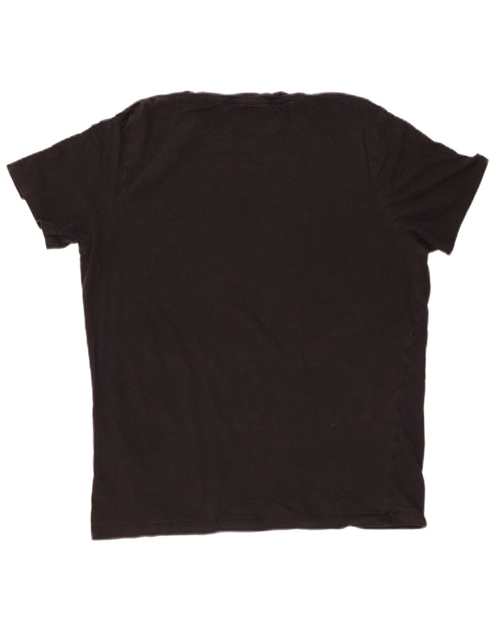 JACK & JONES T-shirt da uomo grande grande in cotone nero