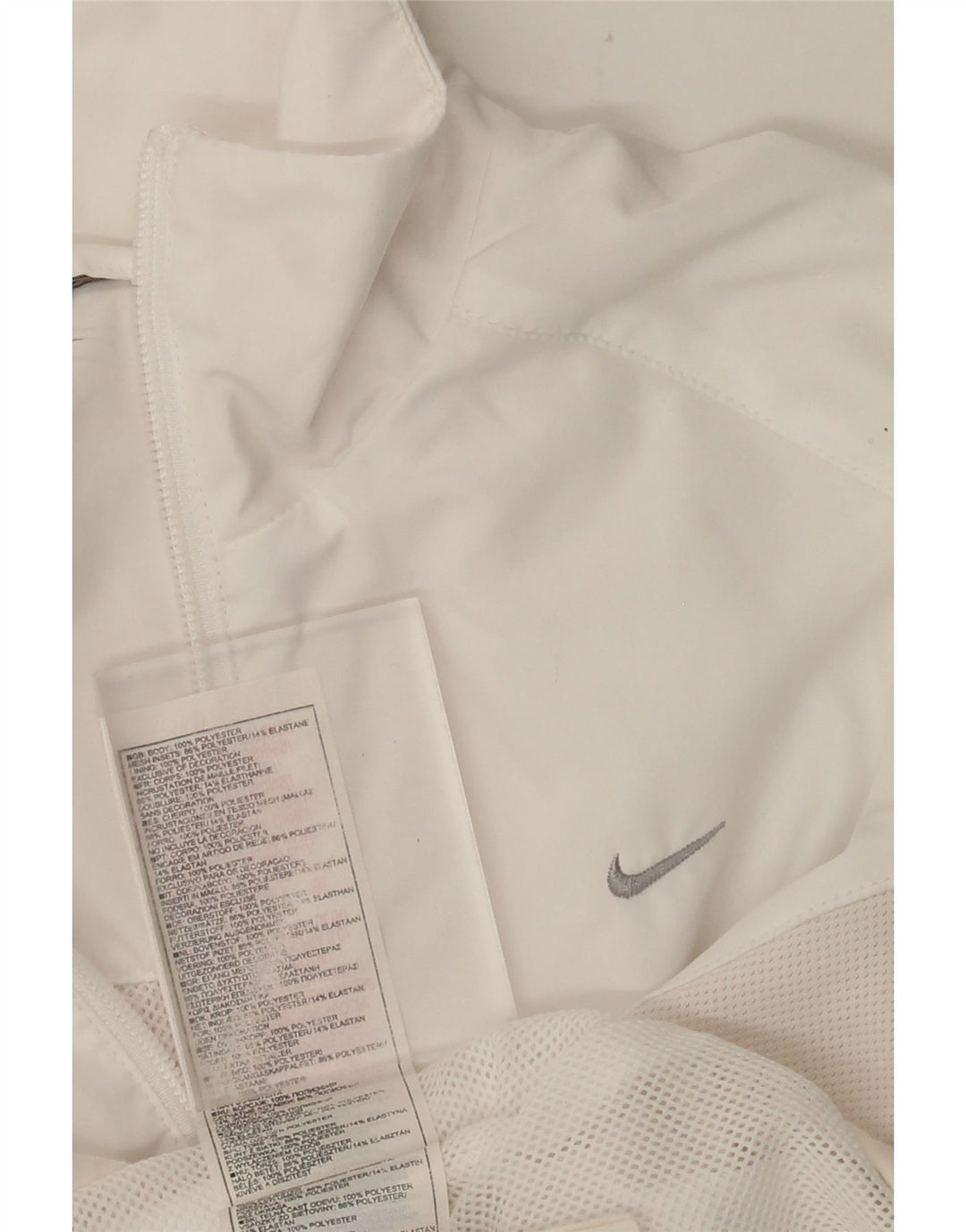 Giacca da tuta da donna NIKE UK 14 poliestere bianco medio
