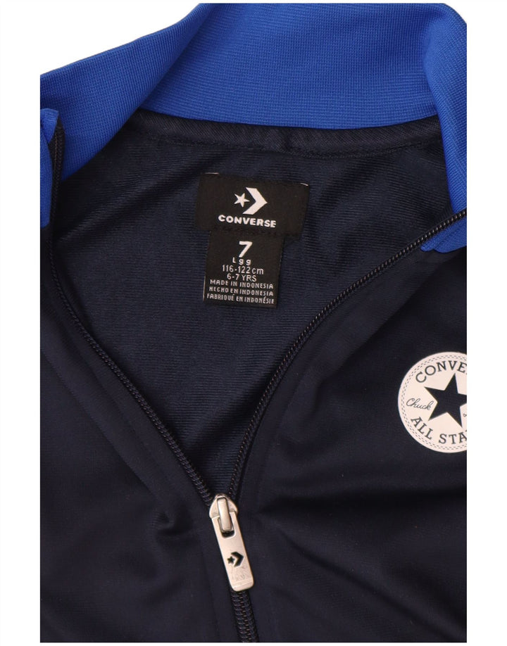 Giacca da ginnastica Converse da ragazzo Chuck Taylor 6-7 anni, grande, blu navy