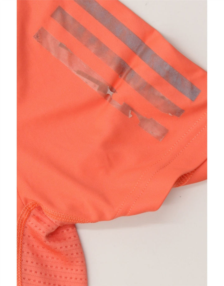 Maglietta da corsa da uomo Adidas Top Small arancione in poliestere