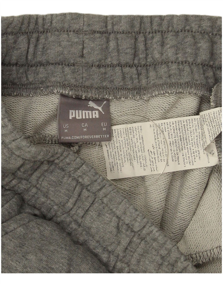 Pantaloncini sportivi da uomo Puma in cotone grigio medio