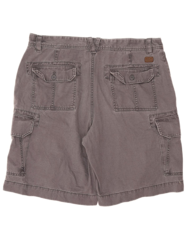 Pantaloncini cargo da uomo Izod W36 grandi in cotone grigio