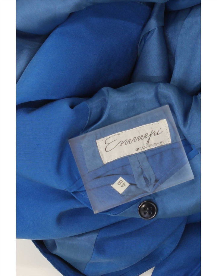 Giacca blazer vintage da uomo a 3 bottoni IT 48 blu medio