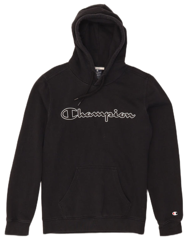Felpa con cappuccio grafica da uomo Champion XS nera