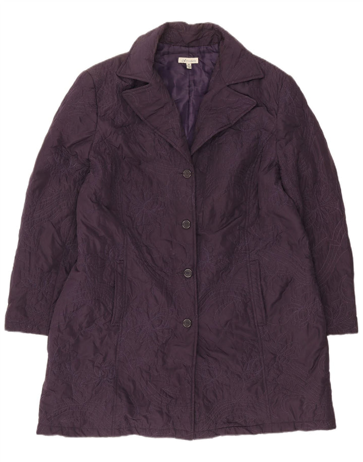 Cappotto autografo da donna Marks & Spencer UK 18 XL poliestere viola
