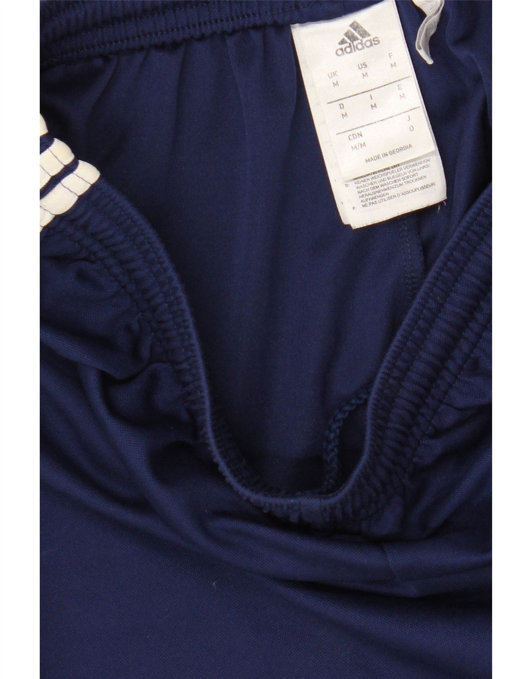 Pantaloncini sportivi Adidas Climalite da uomo medi in poliestere blu navy