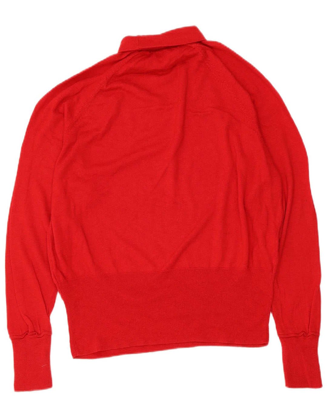 Maglione maglione a collo alto da donna Marks & Spencer UK 16 grande lana merino rossa