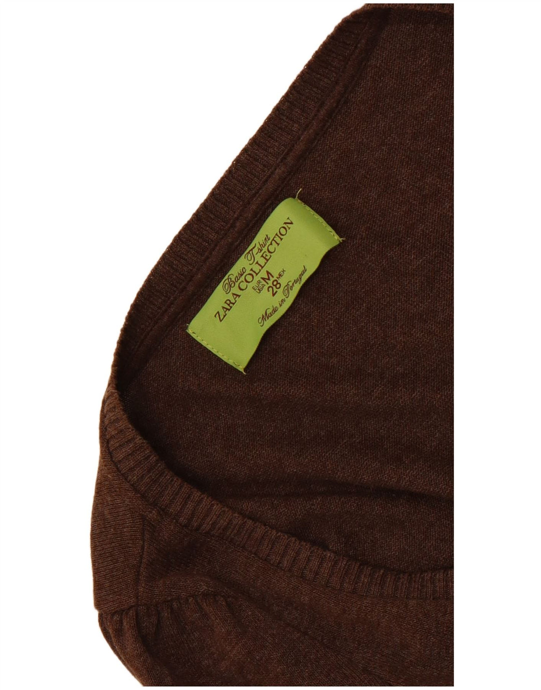Maglione cardigan con maniche a 3/4 da donna Zara UK 12 Marrone medio