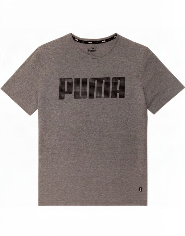 T-shirt grafica da uomo Puma Top grande in cotone chiazzato grigio