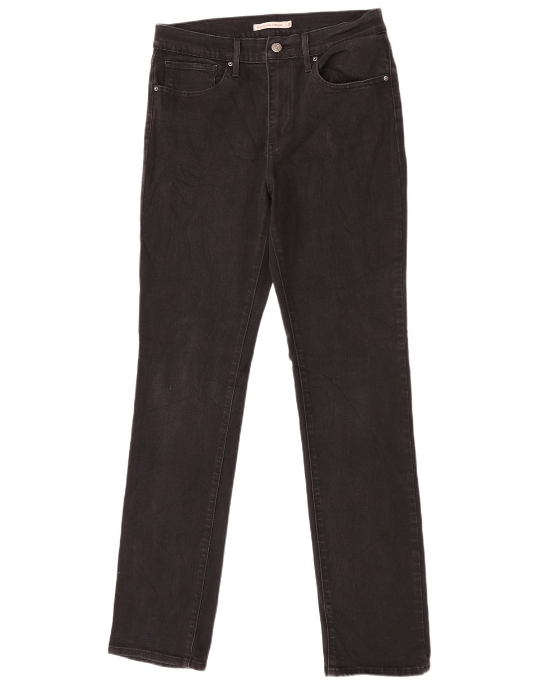 Jeans dritti a vita alta Levi's 724 da donna W30 L34 cotone nero