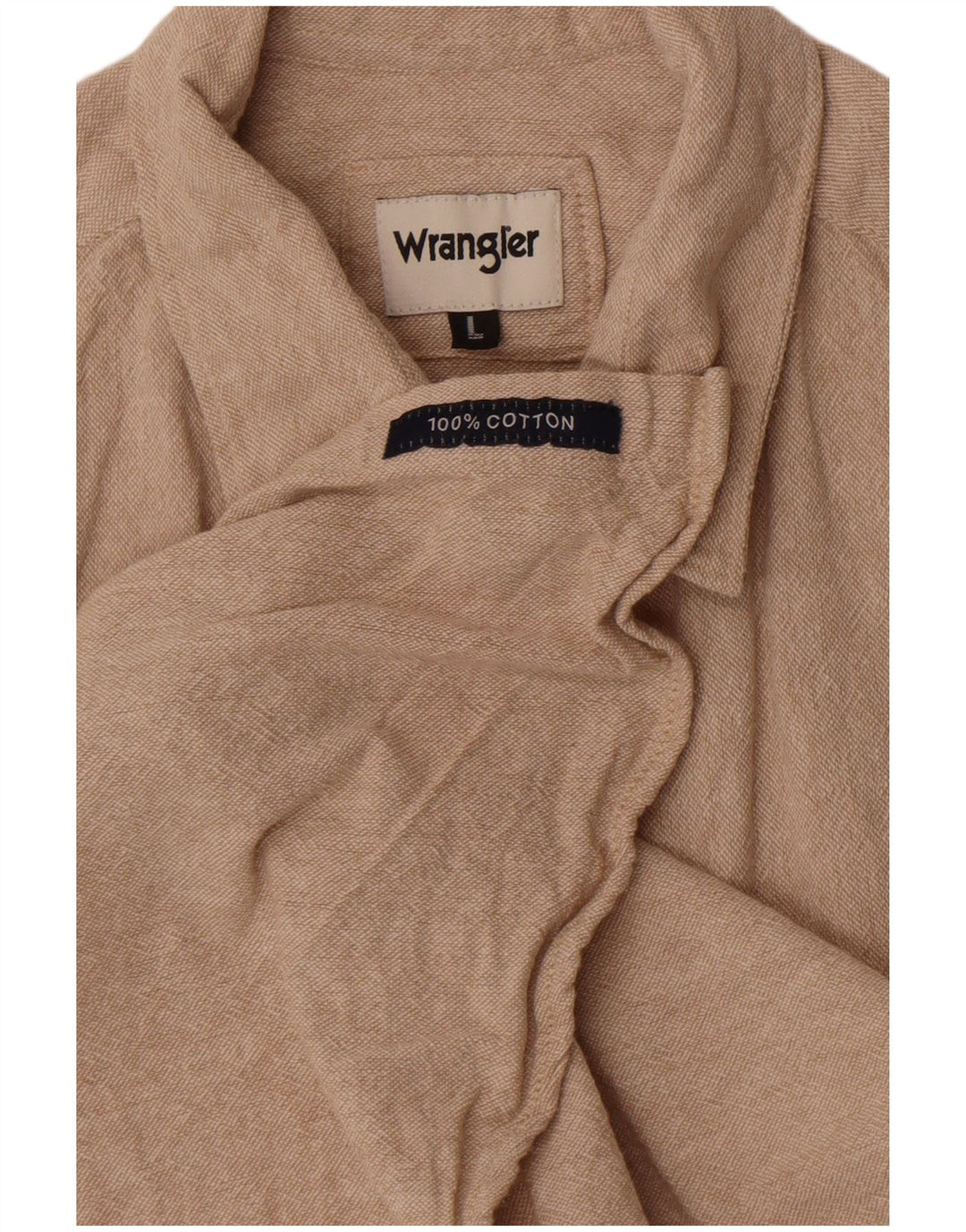 Camicia a maniche corte da uomo Wrangler grande in cotone beige