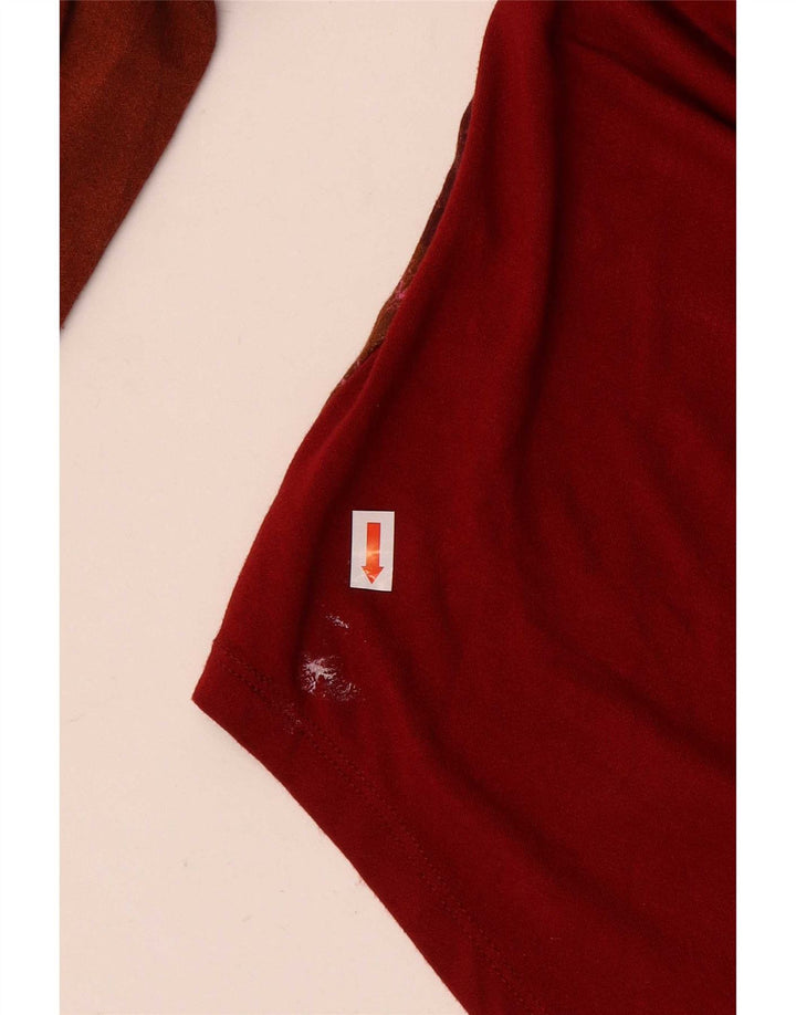 Desigual Donna Camicetta Top UK 14 Viscosa Paisley Rosso Medio