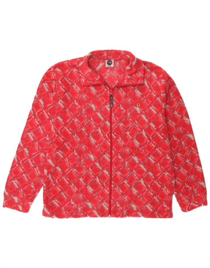 Giacca in pile da donna Canada Logan UK 18 XL Poliestere geometrico rosa