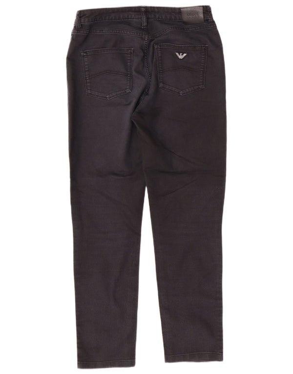 Jeans affusolati da donna ARMANI W29 L27 cotone nero