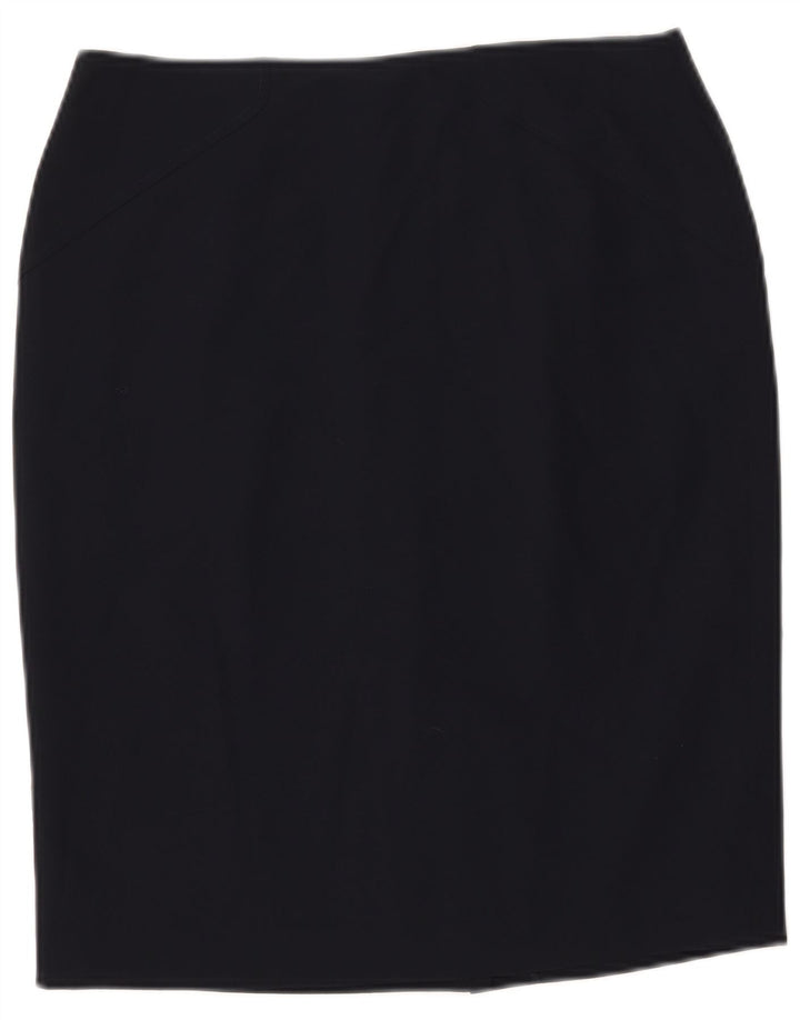 Gonna a tubino da donna John Lewis UK 12 media W30 poliestere blu navy