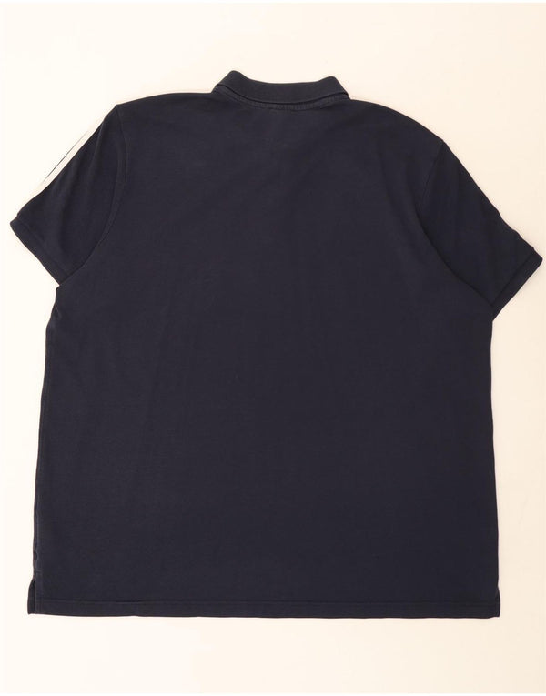 Polo Adidas da uomo 3XL in cotone blu navy