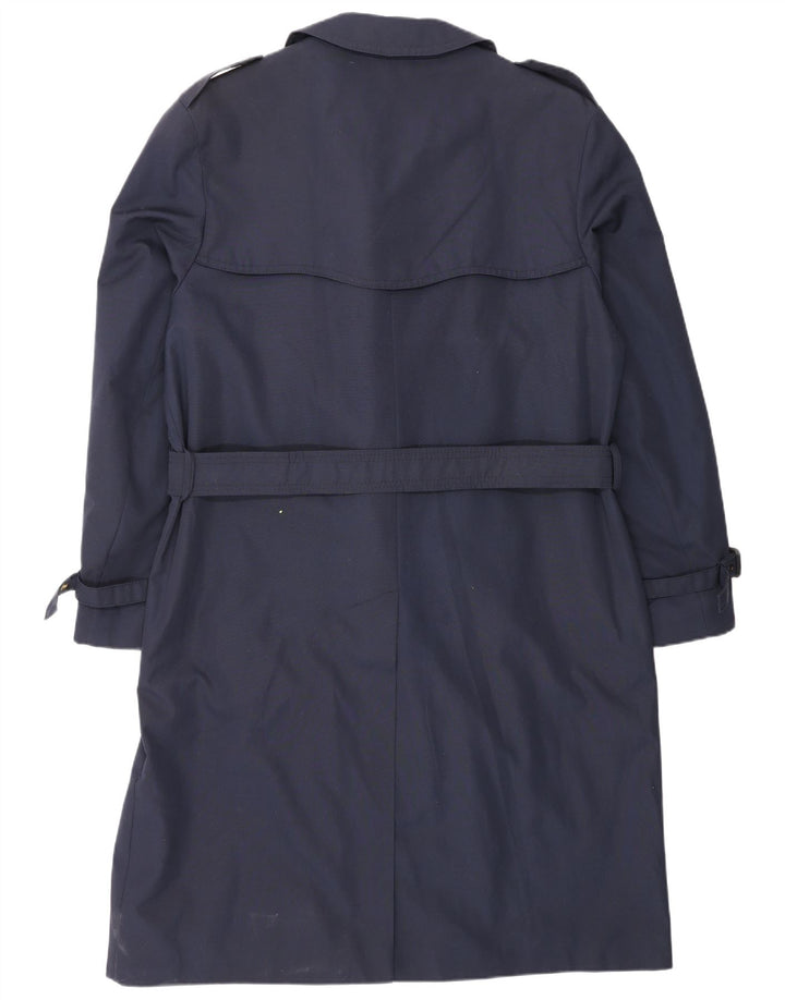 DRIWAY Womens Trench Coat UK 18 XL Navy Blue Polyester