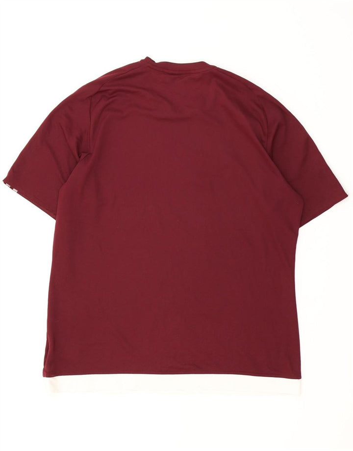 T-shirt Adidas Climalite da uomo, grande, in poliestere marrone