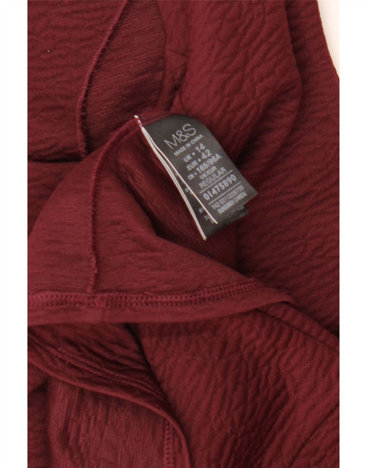 MARKS & SPENCER Womens Sleeveless Sheath Dress UK 14 Medium Burgundy