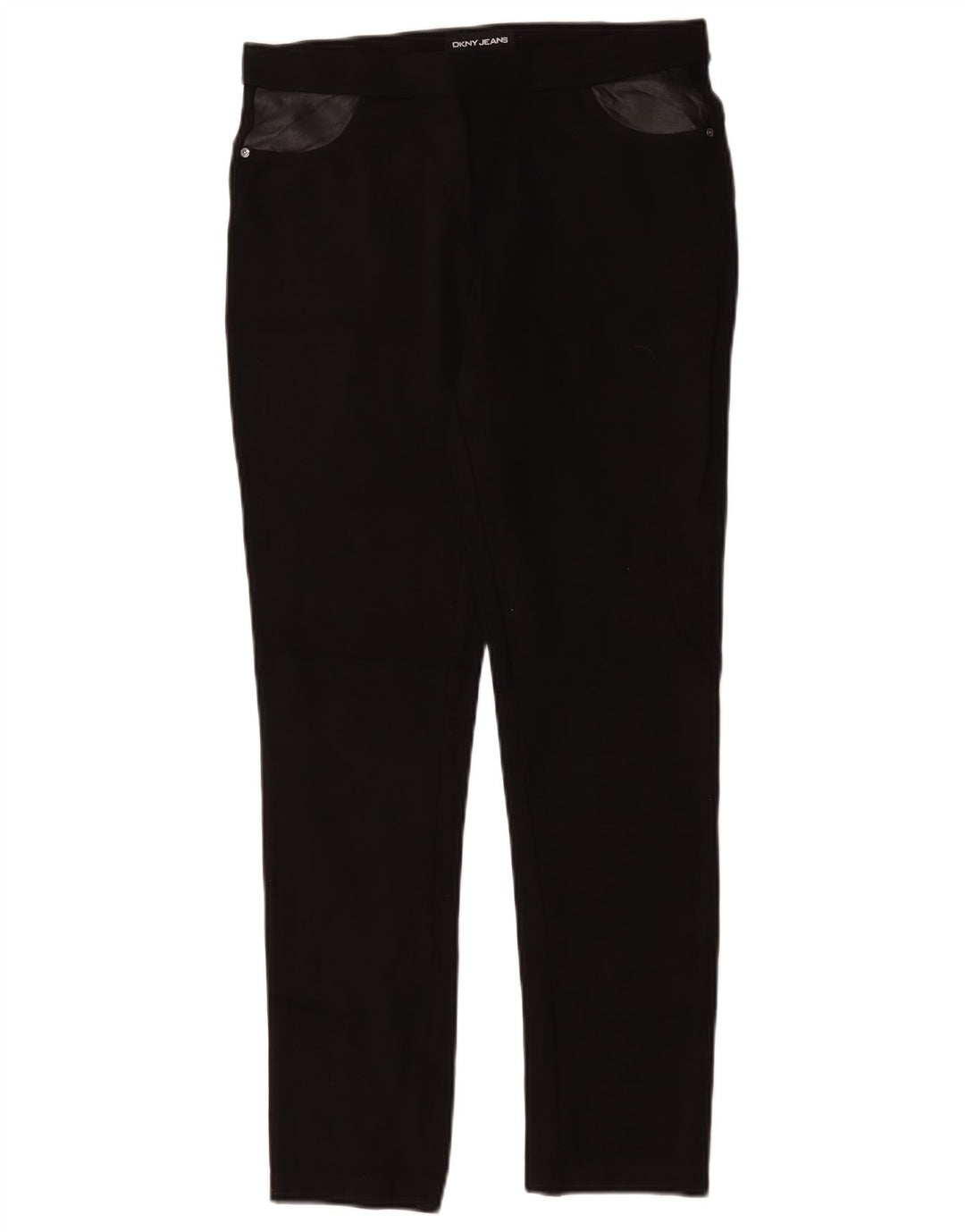 Pantaloni casual slim da donna Dkny medi W30 L29 viscosa nera