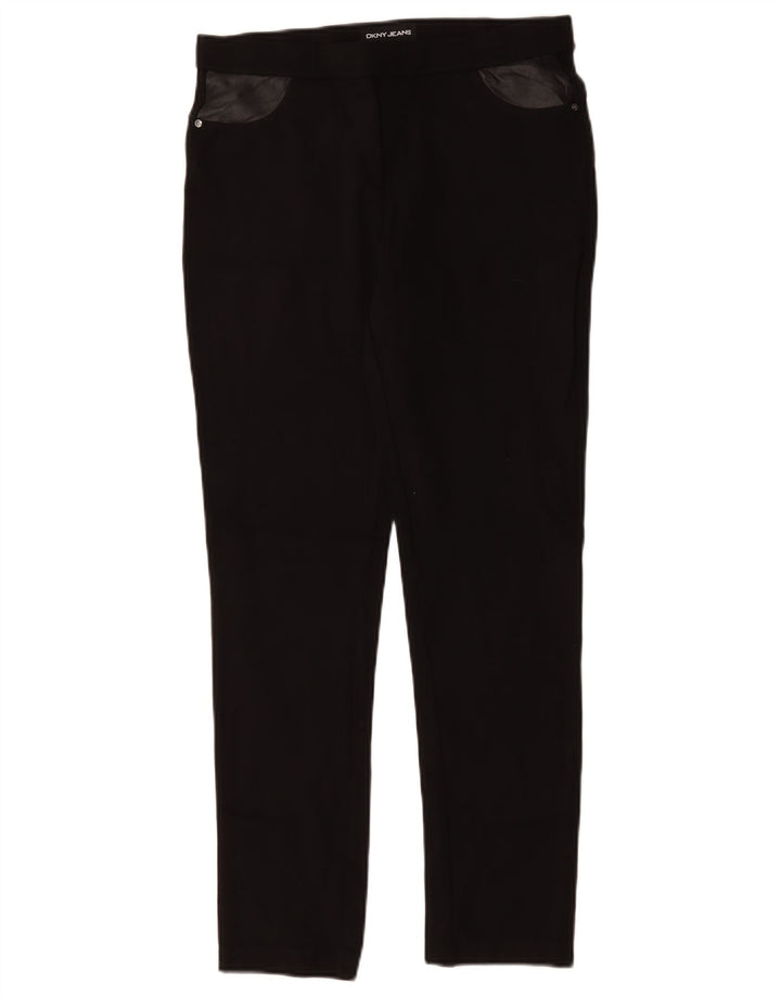 Pantaloni casual slim da donna Dkny medi W30 L29 viscosa nera