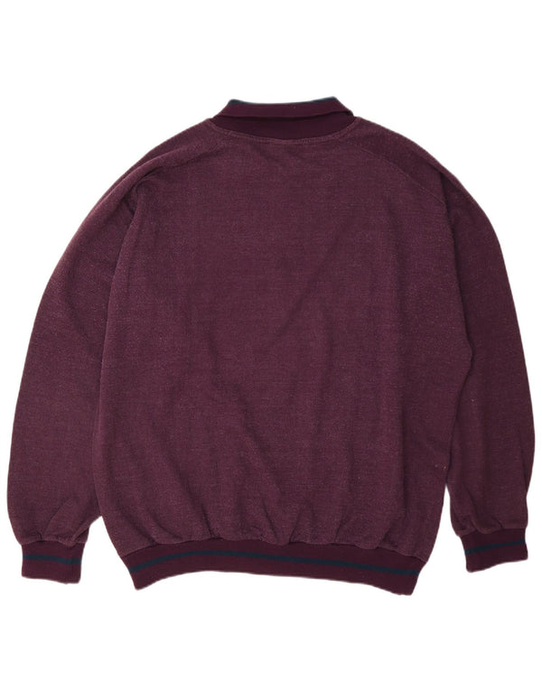 Felpa con collo alto con grafica da uomo C&A Maglione EU 52/54 Grande cotone bordeaux