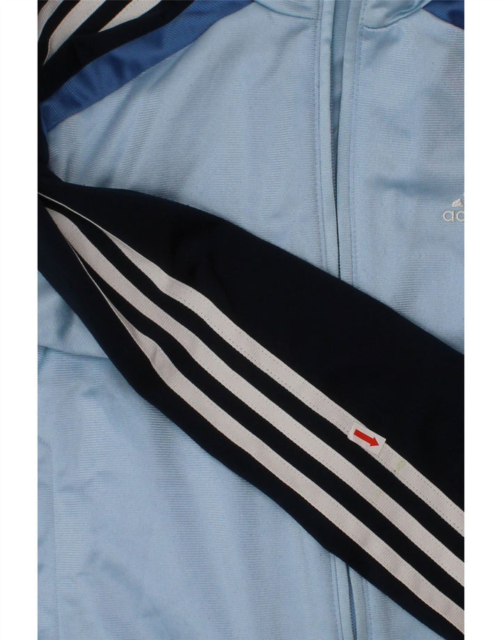 Giacca da tuta ADIDAS da ragazzo 11-12 anni in poliestere color block blu