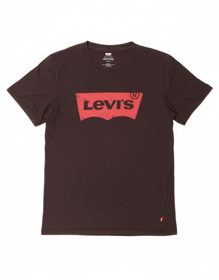 LEVI'S Mens Graphic T-Shirt Top Small Black Classic