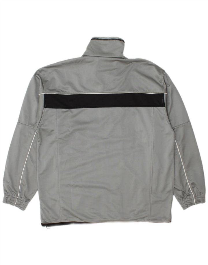 Giacca da tuta da uomo Diadora Large in poliestere color block grigio