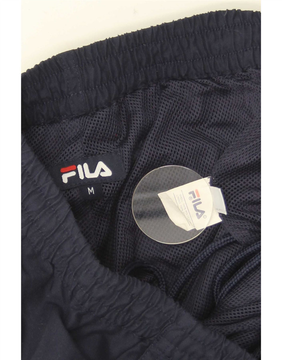 Pantaloncini sportivi Bermuda grafici da uomo Fila colore blu navy medio