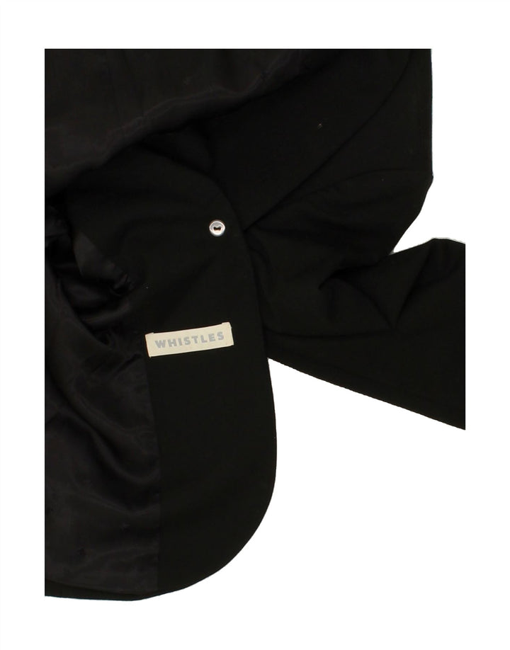 WHISTLES Womens 1 Button Blazer Jacket UK 6 XS Black Polyester | Vintage Whistles | Thrift | Second-Hand Whistles | Used Clothing | Messina Hembry 