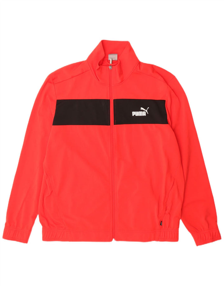 Giacca da tuta da uomo PUMA XL rossa in poliestere color block