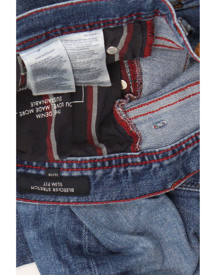 Tommy Hilfiger Uomo Bleecker Slim Jeans W32 L34 Cotone Blu