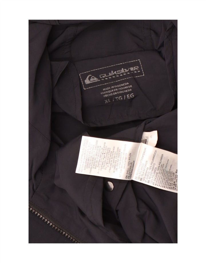 Giacca antipioggia Quiksilver da uomo con grafica pullover UK 42 XL nylon nero