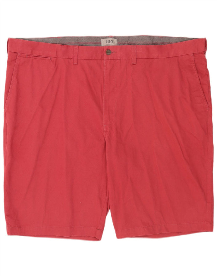 Pantaloncini chino da uomo Marks & Spencer W48 4XL cotone rosso